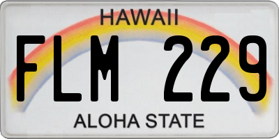 HI license plate FLM229