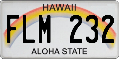 HI license plate FLM232