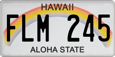 HI license plate FLM245