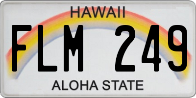 HI license plate FLM249