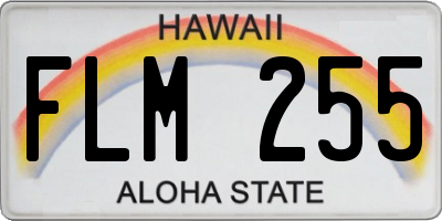HI license plate FLM255