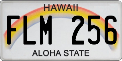HI license plate FLM256