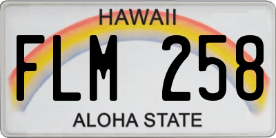 HI license plate FLM258