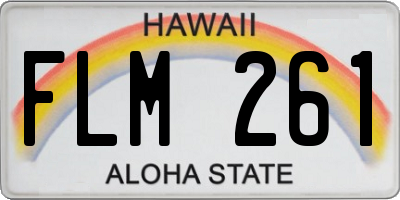HI license plate FLM261
