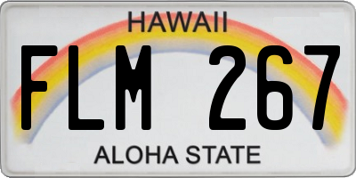 HI license plate FLM267