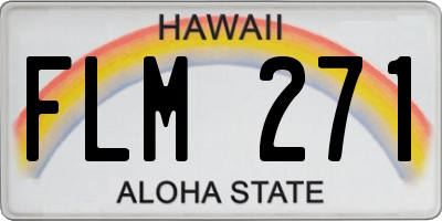 HI license plate FLM271