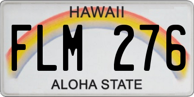 HI license plate FLM276