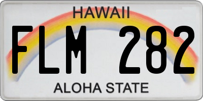 HI license plate FLM282