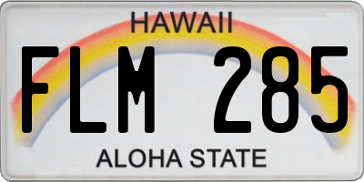 HI license plate FLM285