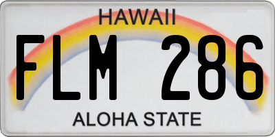 HI license plate FLM286