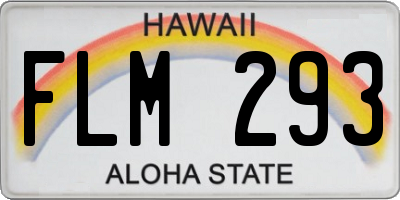HI license plate FLM293