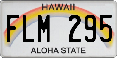 HI license plate FLM295