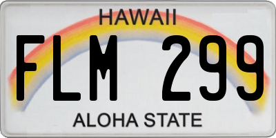 HI license plate FLM299