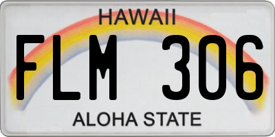 HI license plate FLM306