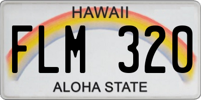 HI license plate FLM320