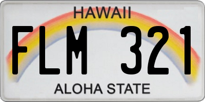 HI license plate FLM321