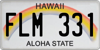HI license plate FLM331