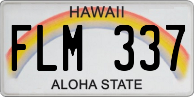 HI license plate FLM337