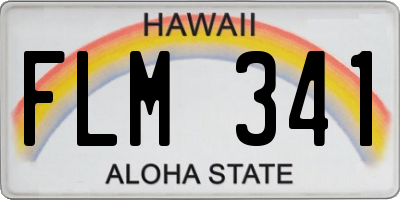 HI license plate FLM341