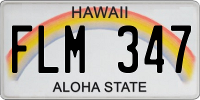 HI license plate FLM347