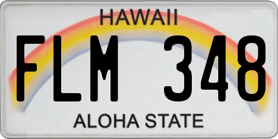 HI license plate FLM348