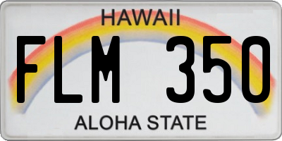 HI license plate FLM350