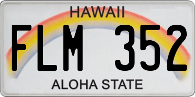 HI license plate FLM352