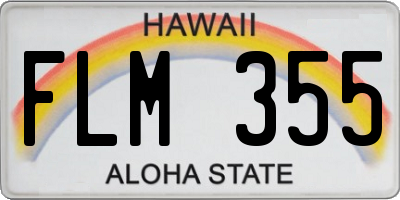 HI license plate FLM355