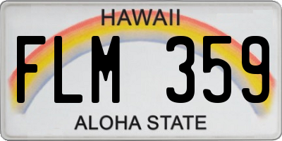 HI license plate FLM359