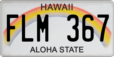 HI license plate FLM367