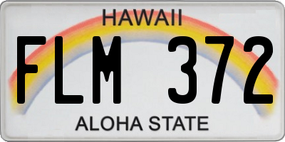 HI license plate FLM372