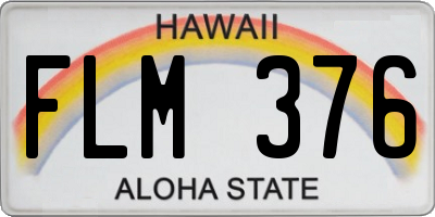 HI license plate FLM376
