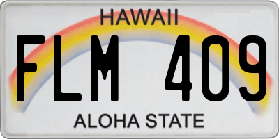 HI license plate FLM409