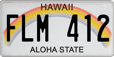 HI license plate FLM412
