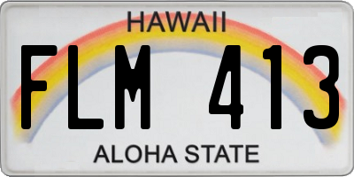 HI license plate FLM413
