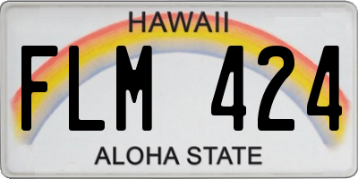 HI license plate FLM424