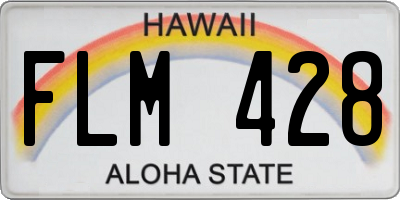 HI license plate FLM428