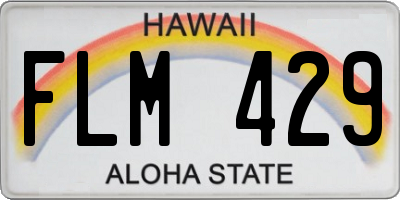 HI license plate FLM429