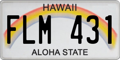 HI license plate FLM431