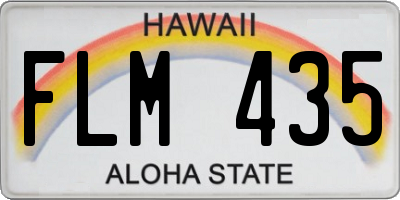 HI license plate FLM435