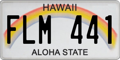 HI license plate FLM441