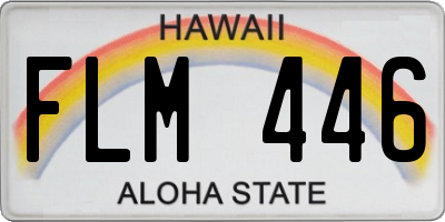 HI license plate FLM446