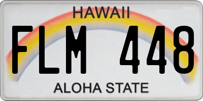 HI license plate FLM448