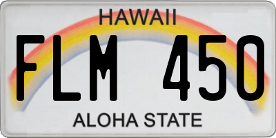 HI license plate FLM450