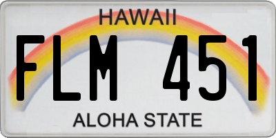 HI license plate FLM451