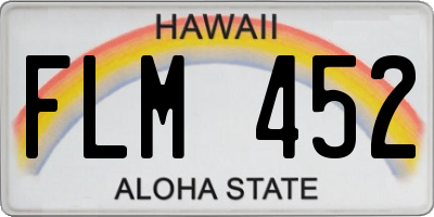 HI license plate FLM452