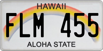 HI license plate FLM455