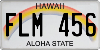 HI license plate FLM456