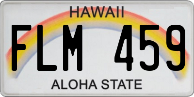 HI license plate FLM459