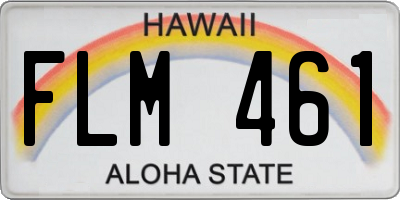 HI license plate FLM461
